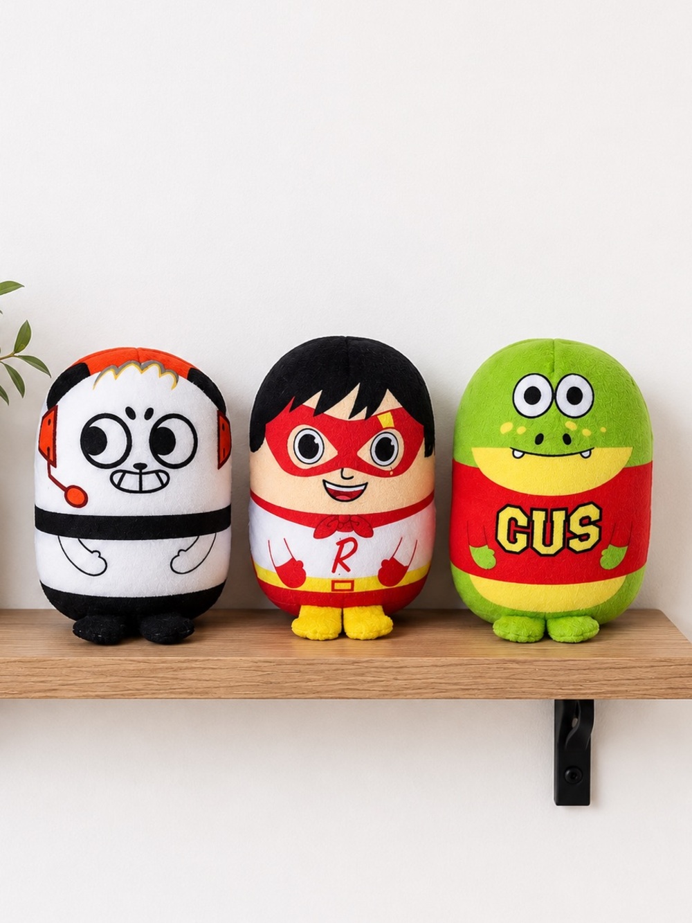 Ryan’s World Mini Plushes Set of 3 Gus Ryan Panda Characters
